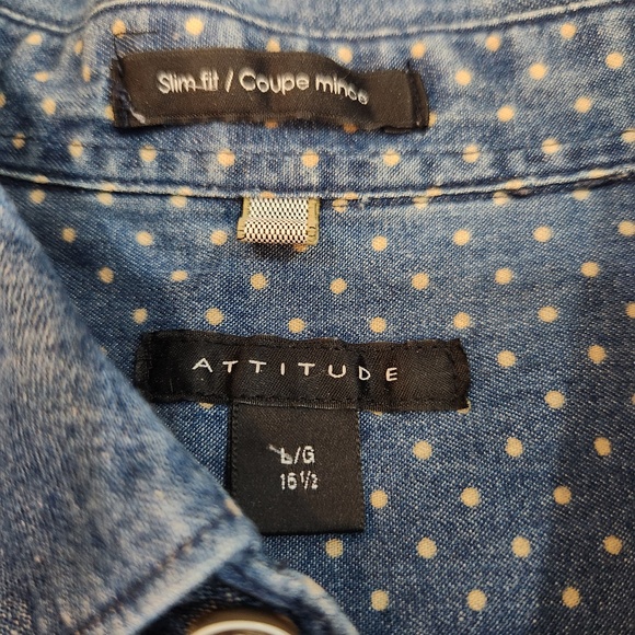 Attitude Slim Fit Denim Short Sleeve - Picture 2 of 2